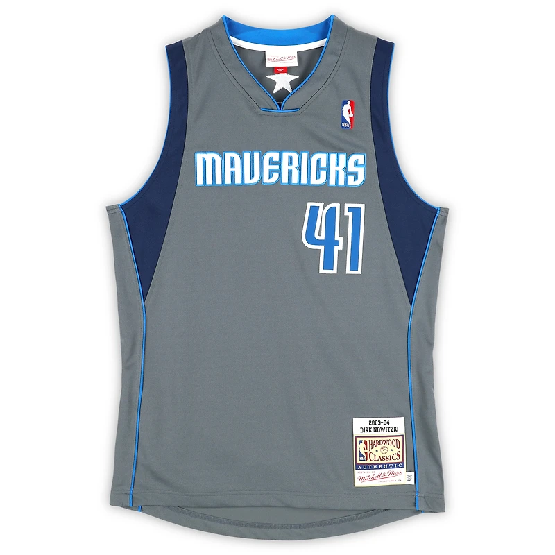 Dirk Nowitzki Dallas Mavericks Autographed Mitchell & Ness Alternate Grey 2003 Authentic Jersey