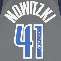 Dirk Nowitzki Dallas Mavericks Autographed Mitchell & Ness Alternate Grey 2003 Swingman Jersey