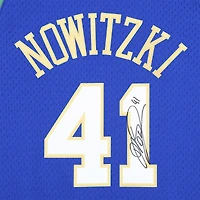 Dirk Nowitzki Dallas Mavericks Autographed Mitchell & Ness Blue/Green 1998-99 Swingman Jersey