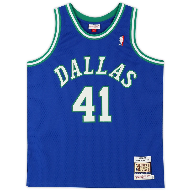 Dirk Nowitzki Dallas Mavericks Autographed Mitchell & Ness Blue 1998-99 Authentic Jersey with "HOF 23" Inscription