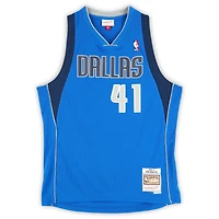 Dirk Nowitzki Dallas Mavericks Autographed Mitchell & Ness Blue 2010-11 Swingman Jersey