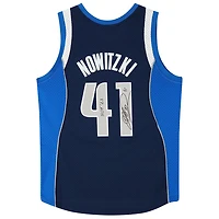 Dirk Nowitzki Dallas Mavericks Autographed Mitchell & Ness Navy 2010-11 Swingman Jersey with "HOF 23" Inscription