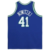 Dirk Nowitzki Dallas Mavericks Autographed Mitchell & Ness Royal Blue 1998-1999 Throwback Authentic Jersey