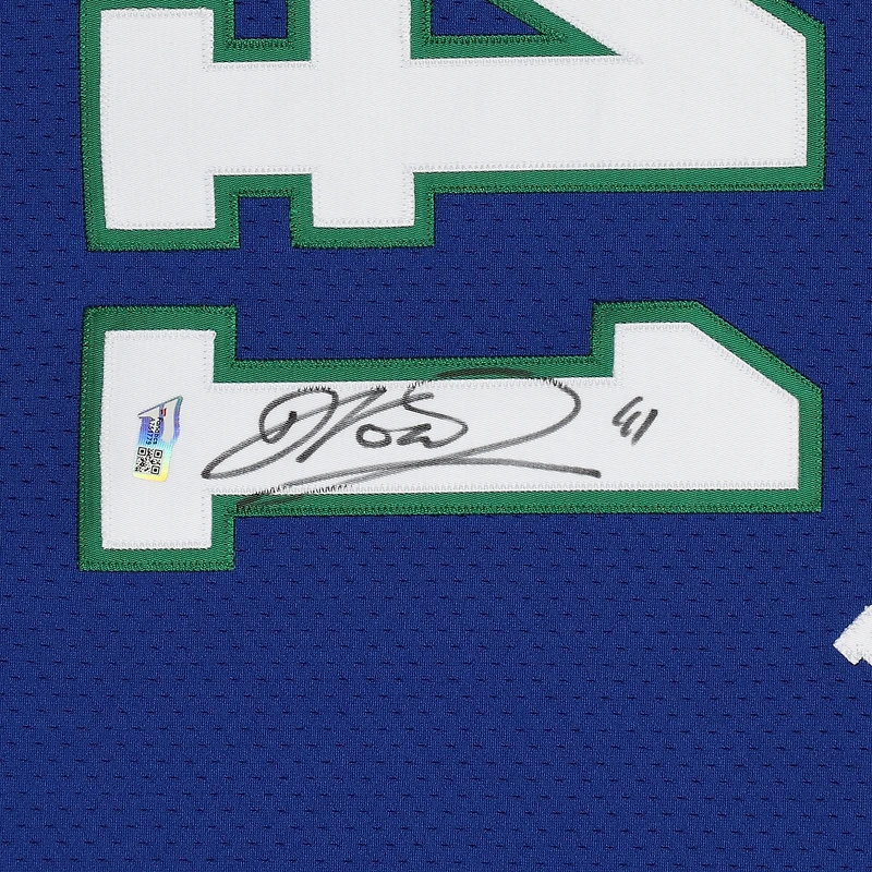 Dirk Nowitzki Dallas Mavericks Autographed Mitchell & Ness Royal Blue 1998-1999 Throwback Authentic Jersey