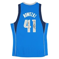 Dirk Nowitzki Dallas Mavericks Autographed Mitchell & Ness Royal Blue 2010-11 Swingman Jersey with "06-07 MVP" Inscription