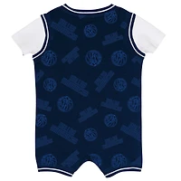 Barboteuse bleu marine Dallas Mavericks Logo Mania pour bébé Outerstuff