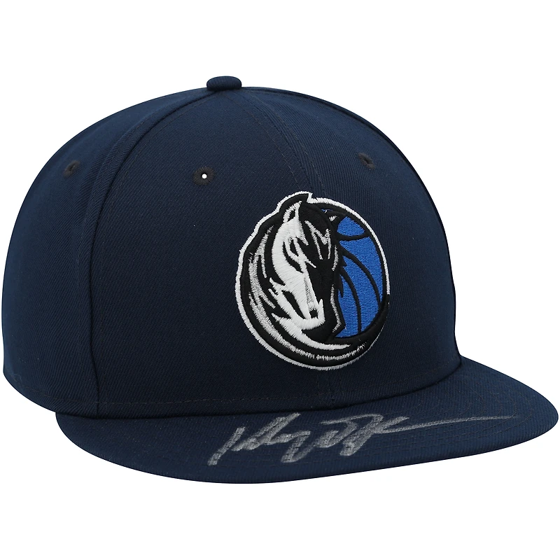 Casquette New Era bleu marine dédicacée par Klay Thompson des Dallas Mavericks