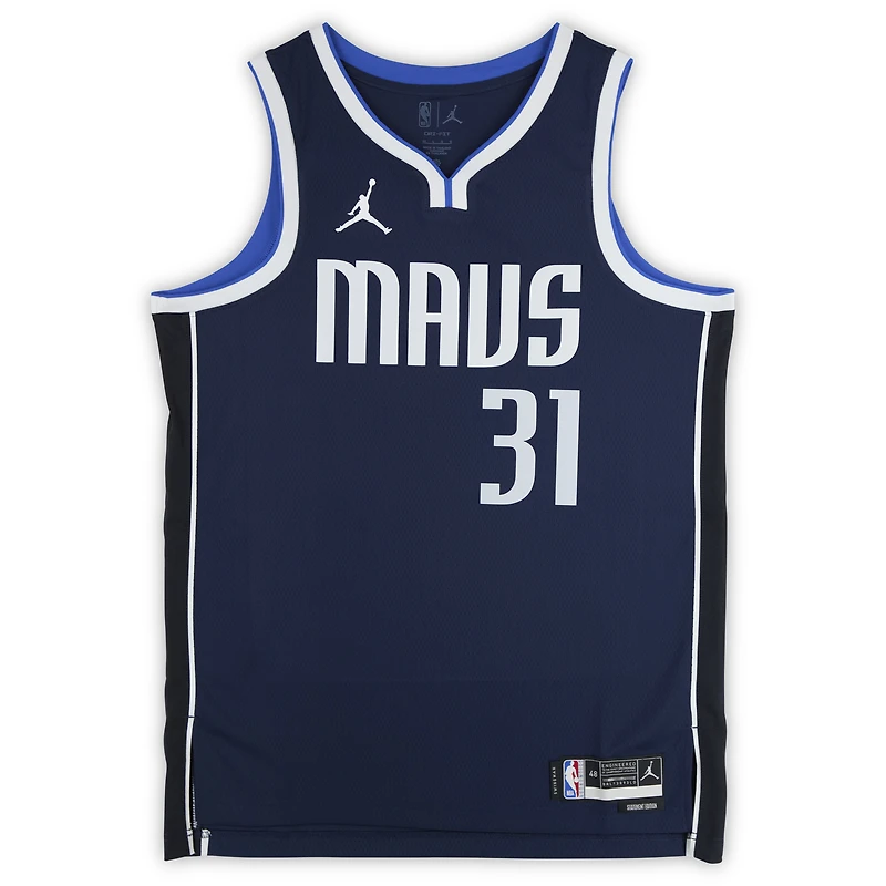 Maillot Swingman Nike bleu dédicacé par Klay Thompson des Dallas Mavericks