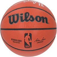 Ballon de basket-ball d'intérieur/extérieur Wilson Authentic Series autographié par Klay Thompson des Dallas Mavericks avec plusieurs inscriptions pour les débuts des Mavs - Édition limitée à 5