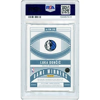 Carte autographiée de Luka Dončić (Dallas Mavericks) - Collection Panini Eminence Game Winners Emerald Diamond Gem 2024-25, n° GW-LUK, n° 2/3, authentifiée PSA 10/10.