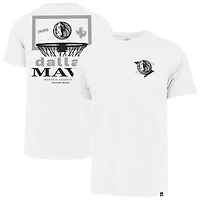 Men's '47  White Dallas Mavericks City Edition Backboard Franklin T-Shirt