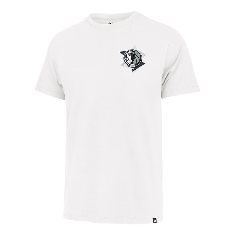Men's '47  White Dallas Mavericks City Edition Backboard Franklin T-Shirt