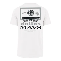 Men's '47  White Dallas Mavericks City Edition Backboard Franklin T-Shirt