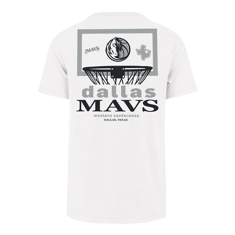 Men's '47 White Dallas Mavericks City Edition Backboard Franklin T-Shirt