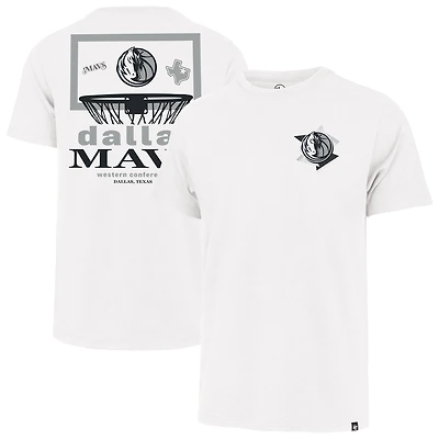 Men's '47  White Dallas Mavericks City Edition Backboard Franklin T-Shirt