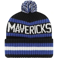 Men's '47 Black Dallas Mavericks Bering Cuffed Knit Hat with Pom