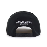 Casquette ajustable Dallas Mavericks noire « Every Time Past Champs » pour homme, modèle 1947