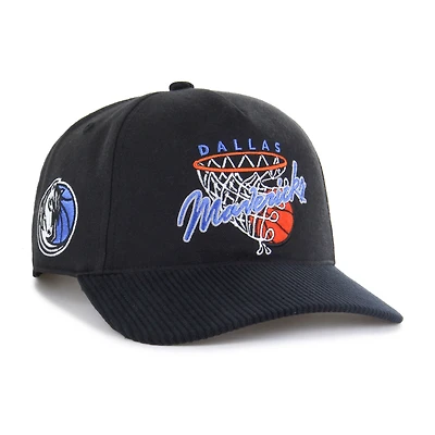 Casquette ajustable noire Dallas Mavericks Nothing But Net Hitch pour homme, modèle 1947