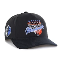 Casquette ajustable noire Dallas Mavericks Nothing But Net Hitch pour homme, modèle 1947