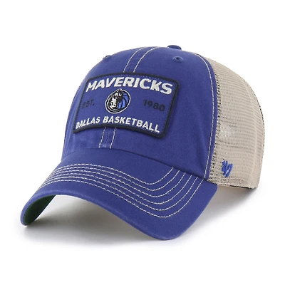 Men's '47 Blue/Tan Dallas Mavericks Wabash Patch Clean Up Adjustable Hat