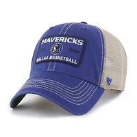Casquette ajustable Dallas Mavericks Wabash Patch Clean Up bleu/beige pour homme '47