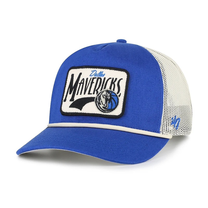Men's '47 Blue Dallas Mavericks Emmett Heavy Twill Trucker Hitch Adjustable Hat