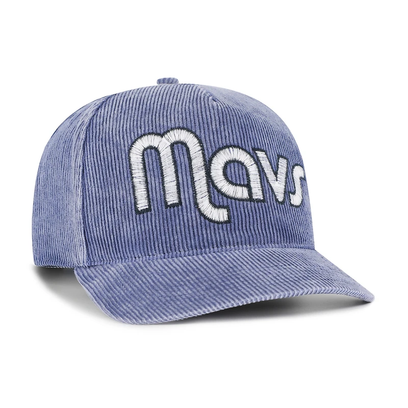Men's '47  Blue Dallas Mavericks Reclaim Snow Wash Corduroy Adjustable Hitch Hat