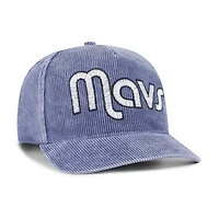 Men's '47  Blue Dallas Mavericks Reclaim Snow Wash Corduroy Adjustable Hitch Hat