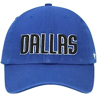 Men's '47 Royal Dallas Mavericks Clean Up Wordmark Adjustable Hat