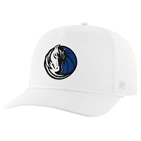 Casquette réglable '47 blanche Dallas Mavericks Core Logo Rope Hitch pour hommes