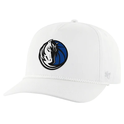 Casquette réglable '47 blanche Dallas Mavericks Core Logo Rope Hitch pour hommes