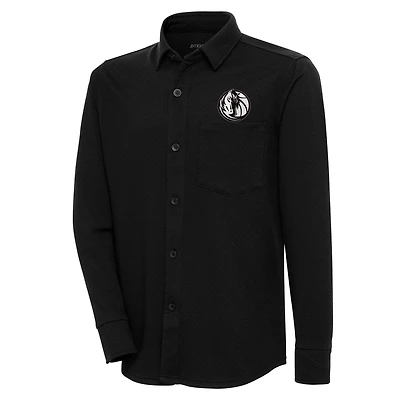 Veste boutonnée noire Dallas Mavericks Streamer pour homme