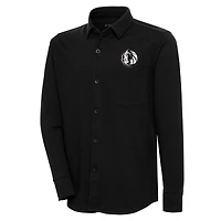 Veste boutonnée noire Dallas Mavericks Streamer pour homme