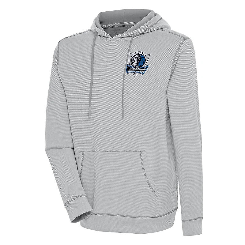 Sweat à capuche tri-blend gris antigua pour homme des Dallas Mavericks Axe Bunker