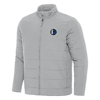 Doudoune zippée intégrale Swelter des Dallas Mavericks pour homme, gris antigua