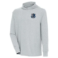 T-shirt à capuche manches longues pour homme, gris chiné, Dallas Mavericks Saga