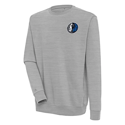 Sweat-shirt à capuche Antigua Heather Grey pour homme des Dallas Mavericks Victory