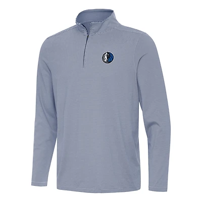 Haut à fermeture éclair quart de tour Twine bleu marine Antigua Dallas Mavericks pour homme