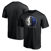 T-shirt noir pour homme avec mascotte des Dallas Mavericks de minuit