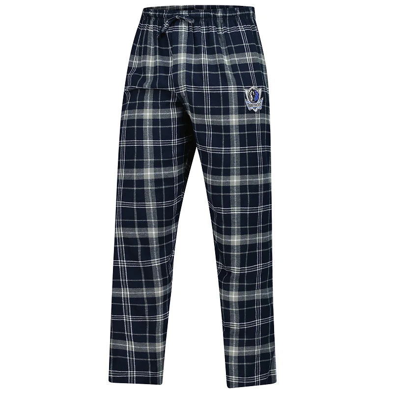 Pantalon de pyjama en flanelle à carreaux Ultimate Dallas Mavericks bleu marine/gris Concepts Sport pour homme