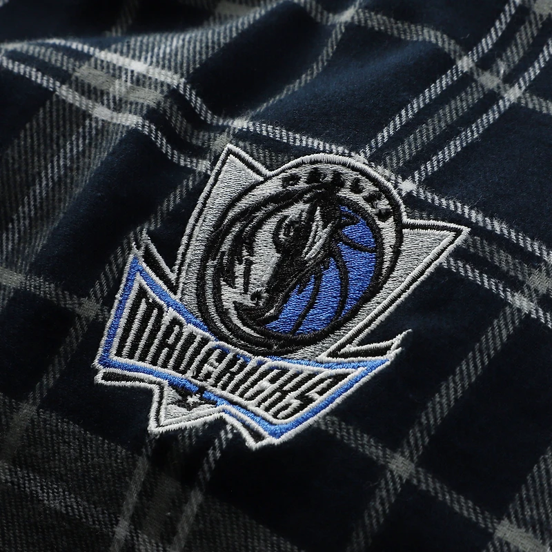 Pantalon de pyjama en flanelle à carreaux Ultimate Dallas Mavericks bleu marine/gris Concepts Sport pour homme