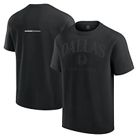 T-shirt noir Fanatics Flex Tri-Blend pour homme des Dallas Mavericks