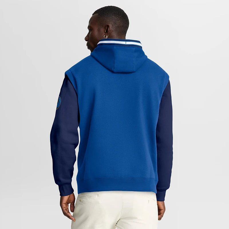 Sweat à capuche Fanatics bleu/bleu marine Dallas Mavericks Half Court Shot Clock Fastbreak pour homme