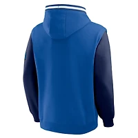 Men's Fanatics  Blue/Navy Dallas Mavericks Half Court Shot Clock Fastbreak Hoodie