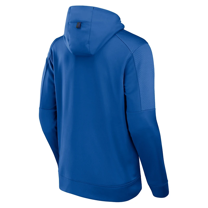Men's Fanatics Blue Dallas Mavericks Baller Defender Performance Full-Zip Hoodie