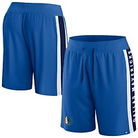 Short en maille emblématique Fanatics Blue Dallas Mavericks Referee pour homme