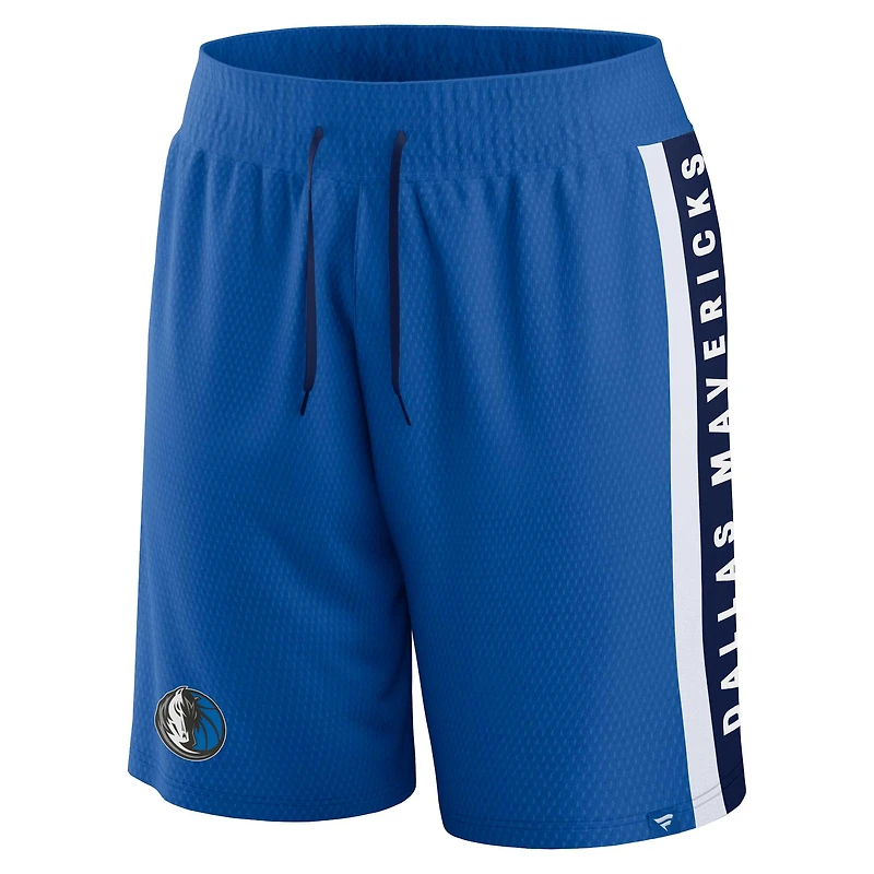 Men's Fanatics Blue Dallas Mavericks Referee Iconic Mesh Shorts