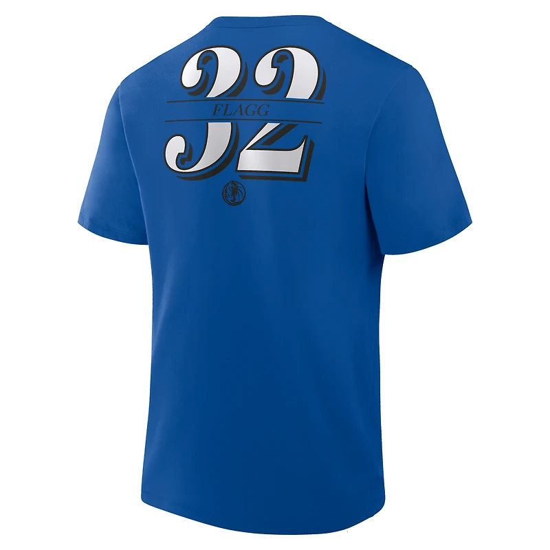 T-shirt Fanatics Cooper Flagg bleu Dallas Mavericks « The Paint » avec nom et numéro pour homme