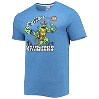 T-shirt triple mélange Hommage Royal Dallas Mavericks NBA x Teenage Mutant Ninja Turtles pour homme