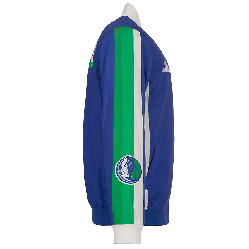 Men's JH Design Royal Dallas Mavericks 2022/23 City Edition Full-Zip Nylon Bomber Jacket